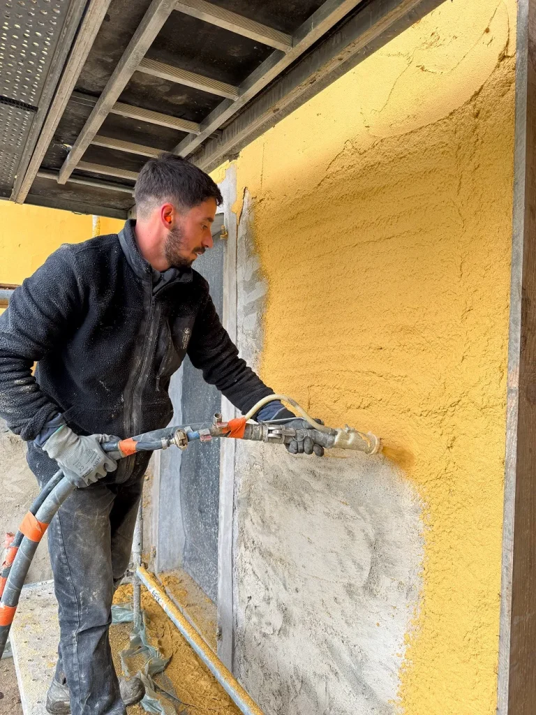 Photo propulsion de l'enduit